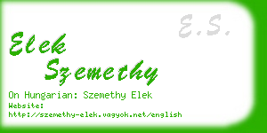 elek szemethy business card